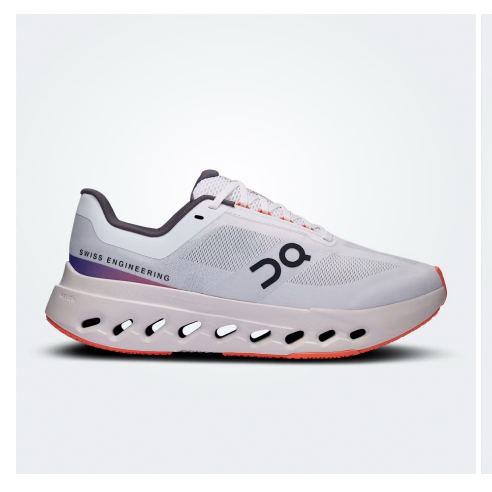 On Running Women's Athletic Shoes in White and Orange